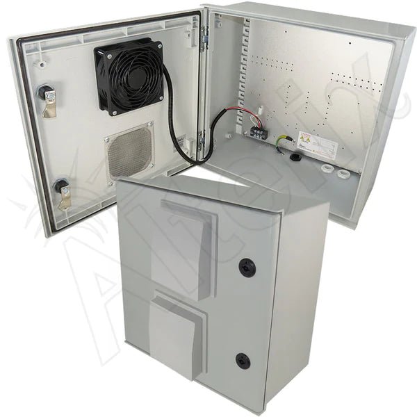 Altelix 16x16x8 Vented Fiberglass Weatherproof NEMA Enclosure with 24 VDC Cooling Fan - Nema Supply