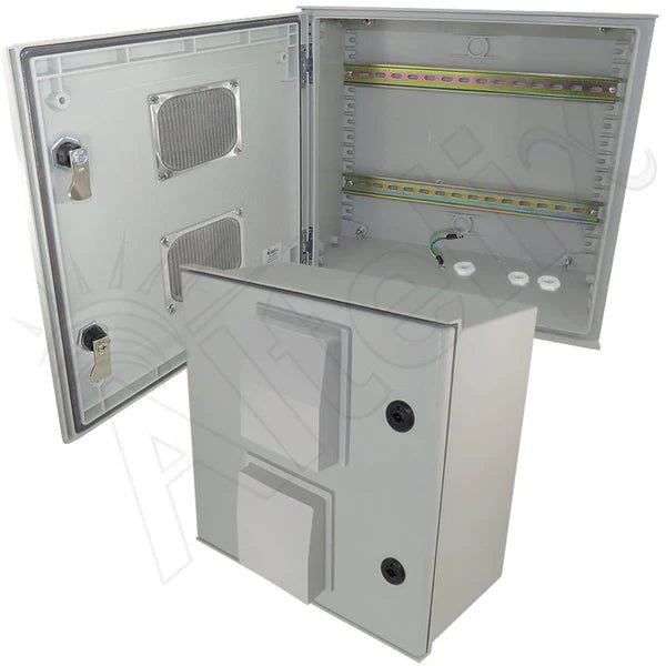 Altelix 16x16x8 Vented Industrial DIN Rail Fiberglass Weatherproof NEMA Enclosure - Nema Supply