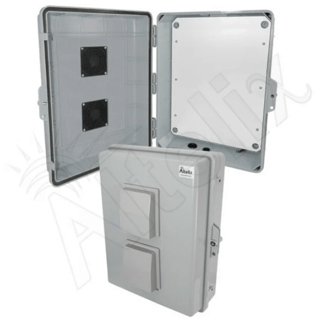 Altelix 17x14x6 Polycarbonate + ABS Vented Indoor / Outdoor RF Transparent WiFi Access Point Enclosure with PVC Non - Metallic Equipment Mounting Plate - Nema Supply