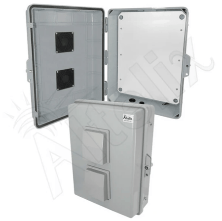 Altelix 17x14x6 Polycarbonate + ABS Vented Indoor / Outdoor RF Transparent WiFi Access Point Enclosure with PVC Non - Metallic Equipment Mounting Plate - Nema Supply