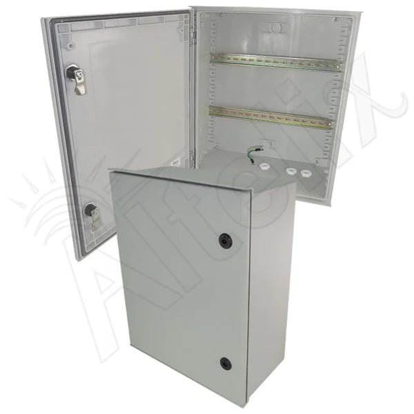 Altelix 20x16x8 Industrial DIN Rail Enclosure Fiberglass NEMA 3X IP65 - Nema Supply