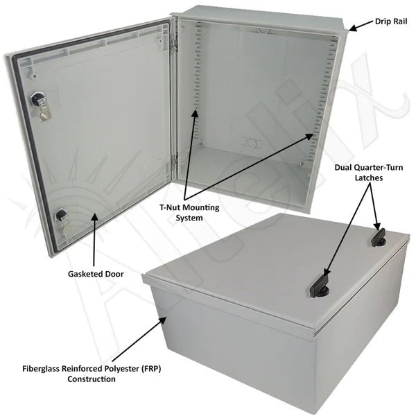 Altelix 20x16x8 NEMA 3X Fiberglass Weatherproof Enclosure - Nema Supply