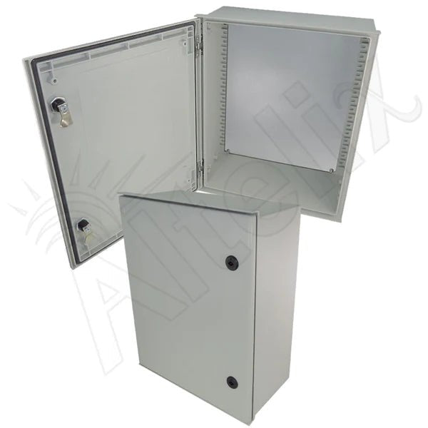 Altelix 20x16x8 NEMA 3X Fiberglass Weatherproof Enclosure with Blank Steel Equipment Mounting Plate - Nema Supply