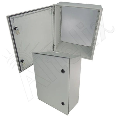 Altelix 20x16x8 NEMA 3X Fiberglass Weatherproof Enclosure with Blank Steel Equipment Mounting Plate - Nema Supply