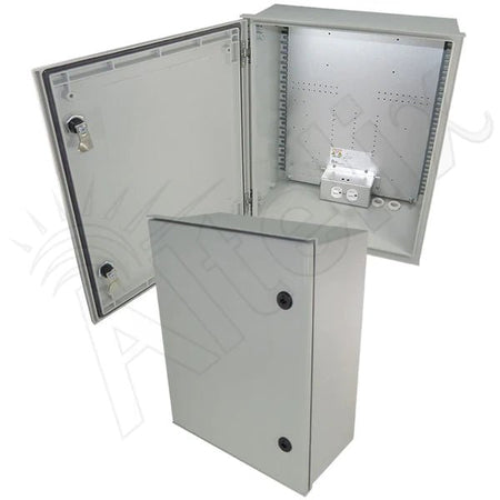 Altelix 20x16x8 NEMA 3X Fiberglass Weatherproof Enclosure with Equipment Mounting Plate & 120 VAC Outlets - Nema Supply
