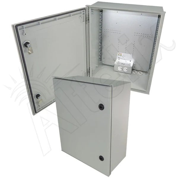 Altelix 20x16x8 NEMA 3X Fiberglass Weatherproof Enclosure with Equipment Mounting Plate & 120 VAC Outlets - Nema Supply