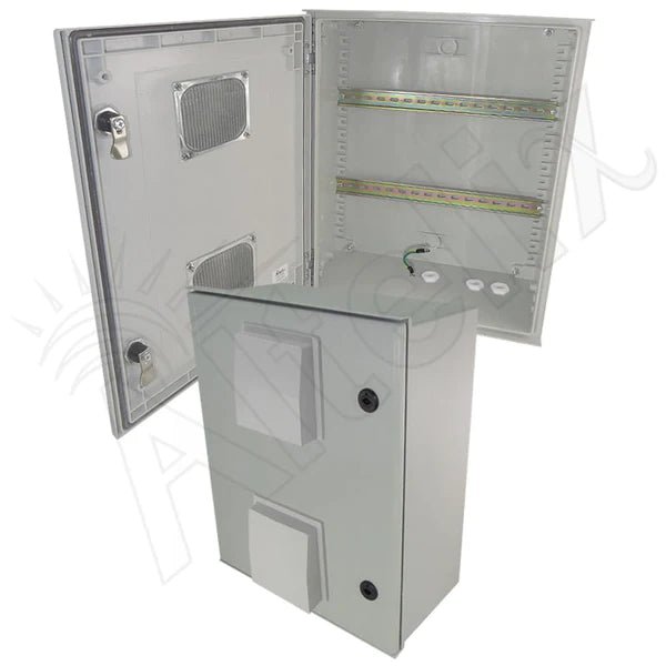 Altelix 20x16x8 Vented Industrial DIN Rail Fiberglass Weatherproof NEMA Enclosure - Nema Supply