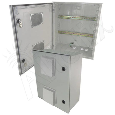 Altelix 20x16x8 Vented Industrial DIN Rail Fiberglass Weatherproof NEMA Enclosure - Nema Supply