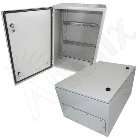 Altelix 24x16x12 Industrial DIN Rail NEMA 4X Steel Weatherproof Enclosure - Nema Supply