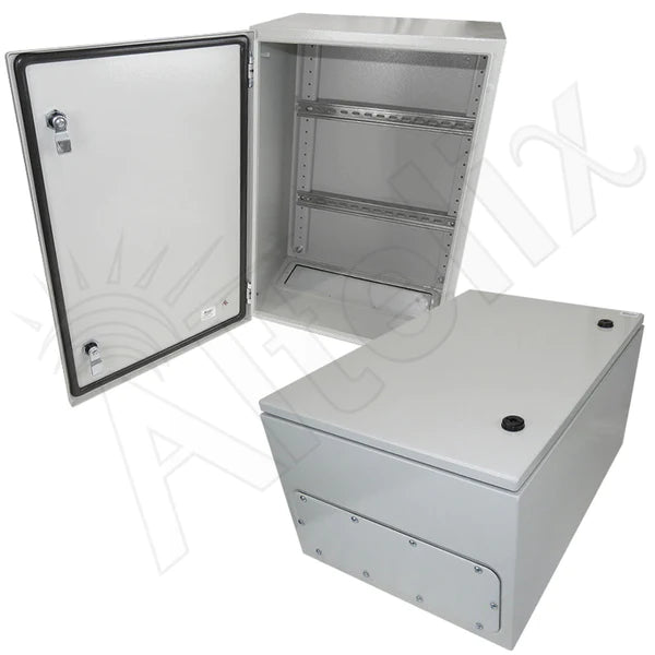 Altelix 24x16x12 Industrial DIN Rail NEMA 4X Steel Weatherproof Enclosure - Nema Supply