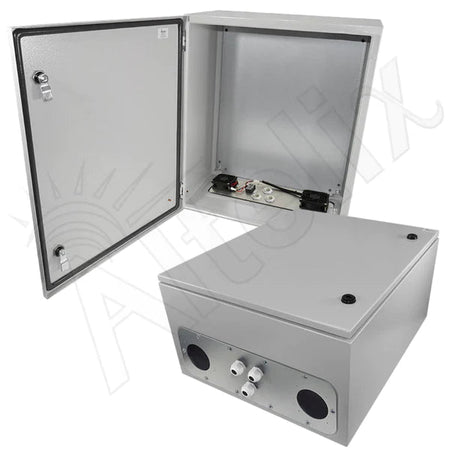 Altelix 24x20x12 Steel Weatherproof NEMA Enclosure with Dual 12 VDC Cooling Fans - Nema Supply