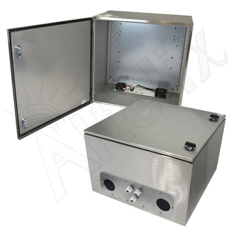 Altelix 24x24x16 Stainless Steel Weatherproof NEMA Enclosure with Dual 48 VDC Cooling Fans - Nema Supply