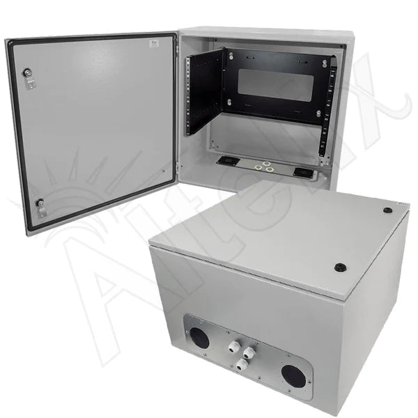 Altelix 24x24x16 Vented 19" Wide 6U Rack Steel Weatherproof NEMA Enclosure - Nema Supply