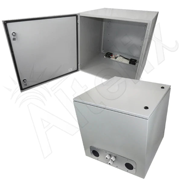 Altelix 24x24x24 Steel Weatherproof NEMA Enclosure with Dual 48 VDC Cooling Fans - Nema Supply