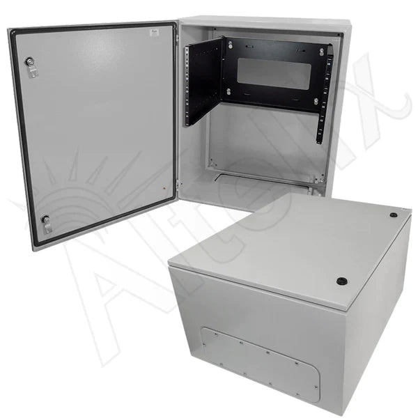 Altelix 28x24x16 19" Wide 6U Rack NEMA 4X Steel Weatherproof Enclosure - Nema Supply