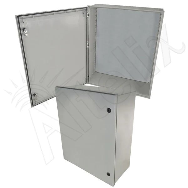 Altelix 32x24x12 NEMA 3X Fiberglass Weatherproof Enclosure with Blank Steel Equipment Mounting Plate - Nema Supply
