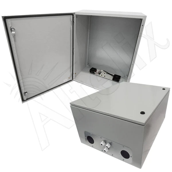 Altelix 32x24x16 Steel Weatherproof NEMA Enclosure with Dual 24 VDC Cooling Fans - Nema Supply