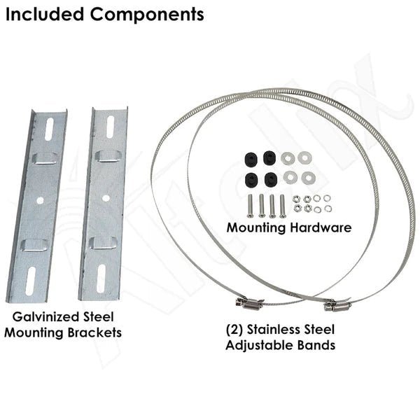 Altelix Pole Mount Kit for NP131004, NP151005 & NF108006 NEMA Enclosures - Nema Supply