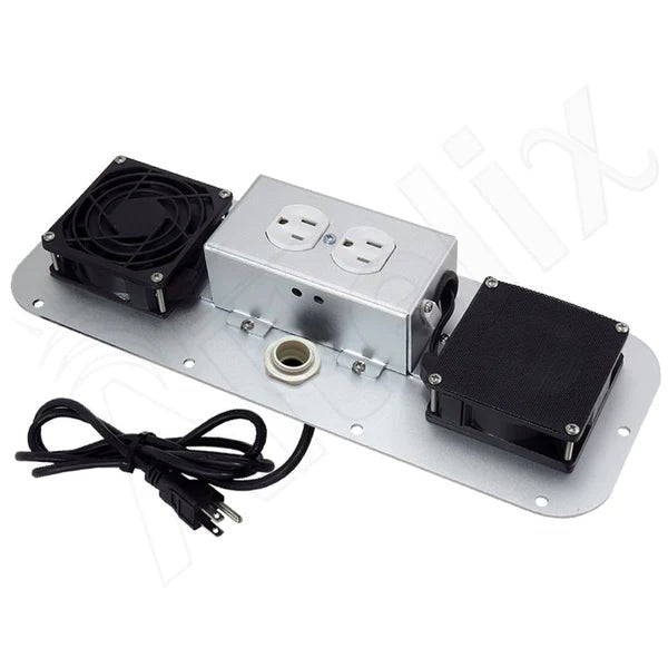 Altelix Power Module with 120VAC Outlets and Cooling Fan for NS161608, NX161608, NS201612, NX201612 and NS241612 Enclosures - Nema Supply