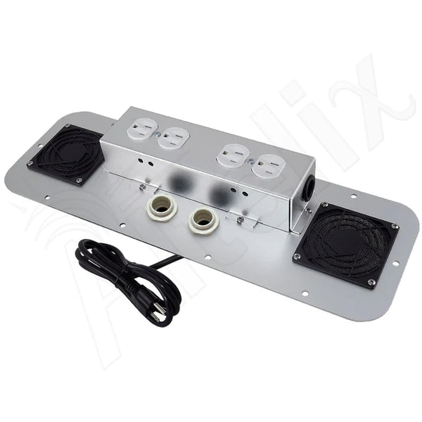 Altelix Vented Power Module with 120VAC Outlets for NS242012, NS242412, NS242416, NX242416, NS242424, NS282416 and NS322416 Enclosures - Nema Supply