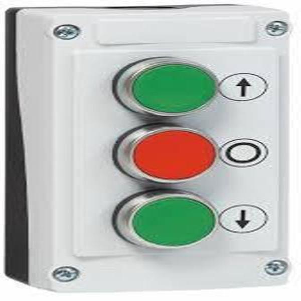 Baco IP69K Rated 22mm Control Station - Three Button Non Illuminated Flush With Spring Return - Nema Supply