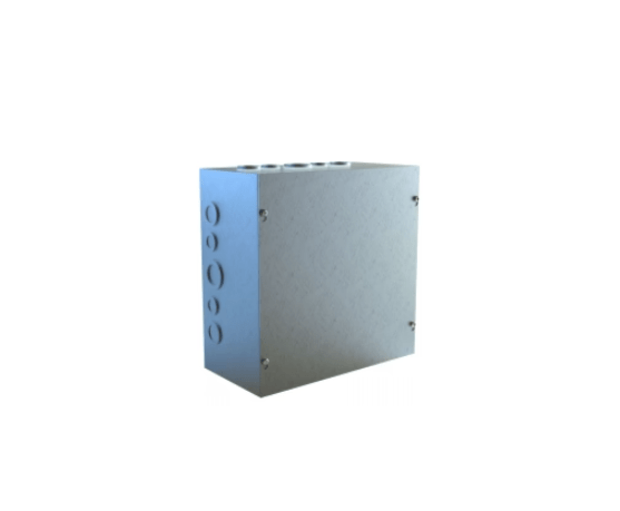 Hammond N1 Screw Cover w/KO's - 12 x 12 x 4 - Galv - Nema Supply