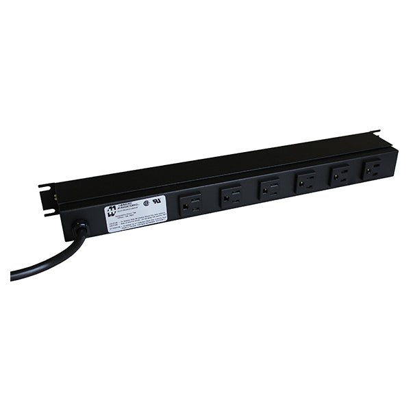 Hammond Rear Mounted Receptacles 15 Amp Horizontal Rackmount - Nema Supply