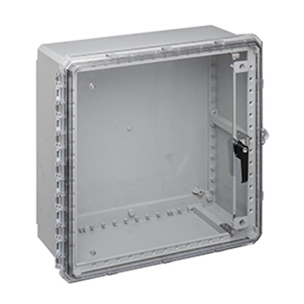 Integra Genesis Series Polycarbonate Enclosure with Hinge Clear Non - Metallic 3pt Locking Latch Cover - Nema Supply